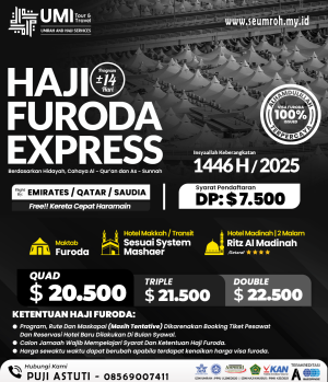 HAJI FURODA EXPRESS 2025 14 HARI LANGSUNG BERANGKAT