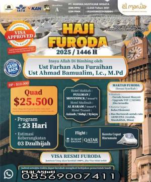 HAJI FURODA REGULER 2025 FREE KERETA CEPAT