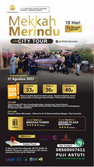 Mekkah Merindu Umrah 31 Agustus 2023