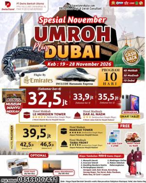 Paket Umrah Plus Dubai November 2026 Diskon Ekonomis