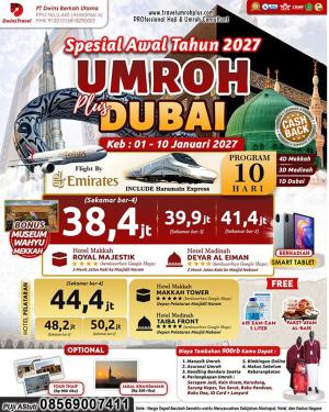 Paket Umrah Plus Dubai Spesial Awal Tahun 2027 Hanya 38 juta