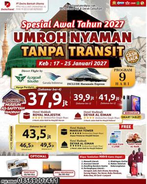 Paket Umrah Plus Nyaman Tanpa Transit Januari 2027