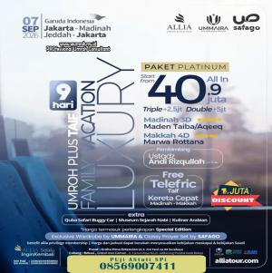Paket Umroh Luxury Plus Taif September 2026