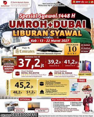 Paket Umroh Plus Dubai Maret 2027 Spesial Liburan Syawal