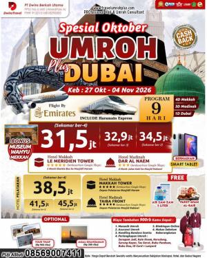 Paket Umroh Plus Dubai Oktober 2026 Spesial Diskon