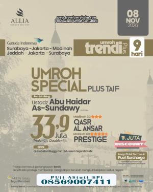 Paket Umroh Plus Taif  November 2026 Garuda 33 Jutaan