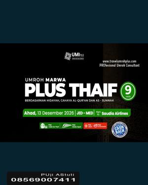 Paket Umroh Plus Thaif 9 Hari Desember 2026 Harga 39 Jutaan