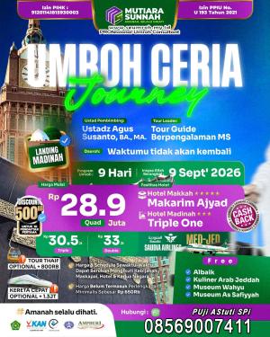 Paket Umroh September 2026 Mutiara Sunnah