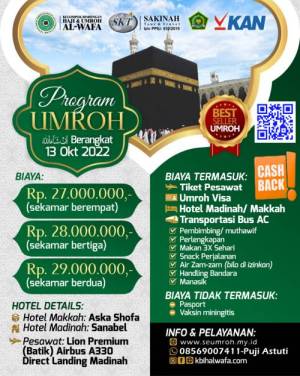 Program Umroh 13 Oktober 2022