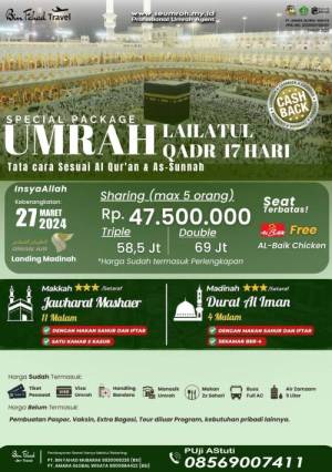 Spesial Package Umroh Lailatul Qadr 2024