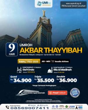 UMRAH AKBAR NOVEMBER 2025 THAYYIBAH 9 HARI