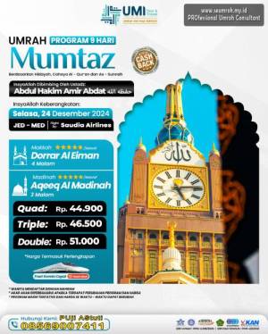 UMRAH MUMTAZ 24 DESEMBER 2024 (9 HARI)