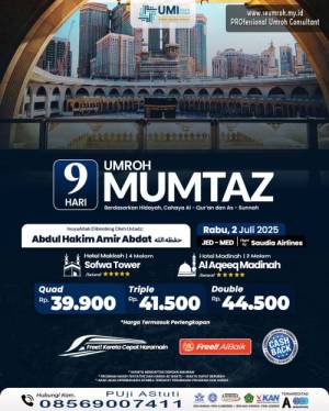 UMRAH 2 JULI 2025 MUMTAZ 9 HARI