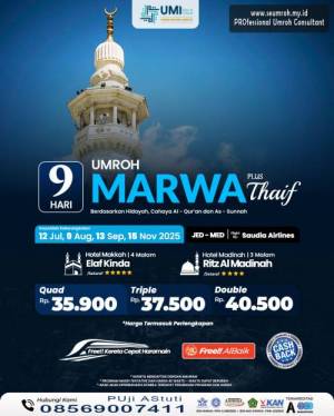 UMRAH PLUS THAIF SEPTEMBER 2025 MARWA 9 HARI