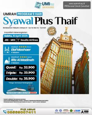 UMRAH PLUS THAIF SYAWAL APRIL 2025 9 HARI