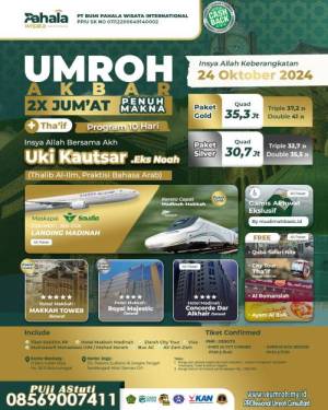 Umroh Akbar PENUH MAKNA 2x Jumat Plus Free Thaif
