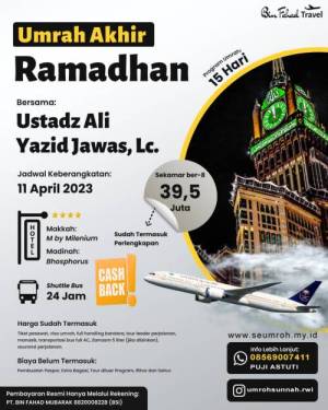 Umroh Akhir Ramadhan 2023 M - 1444 H