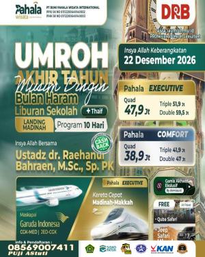 Umroh Akhir tahun 2026 Musim dingin Plus thaif