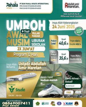 UMROH AWAL MUSIM BULAN HARAM 2X JUMAT LIBURAN SEKOLAH PLUS THAIF JUNI 2026