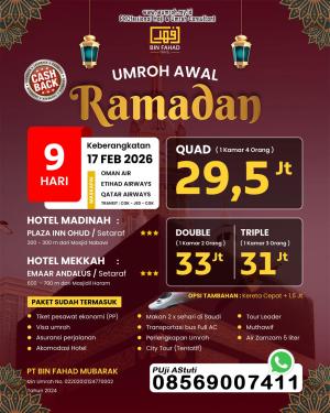 UMROH AWAL RAMADHAN 3 Maret 2025 Kereta Cepat
