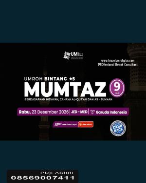 UMROH BINTANG 5 PAKET 9 HARI Akhir Tahun Desember 2026