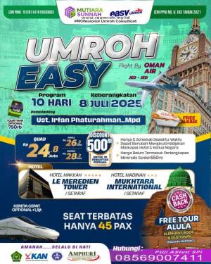 UMROH HARGA MURAH PLUS AL ULA 8 JULI 2025