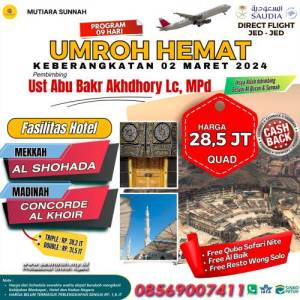 UMROH HEMAT 02 MARET 2024 SESUAI SUNNAH