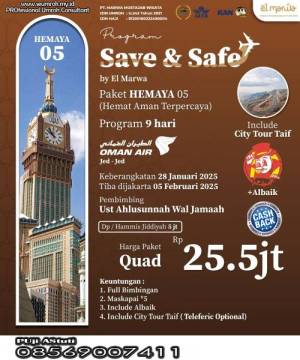UMROH Hemat Aman Terpercaya 28 Januari 2025 Harga 25 juta