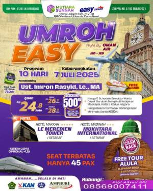 UMROH HEMAT PLUS AL ULA 7 JULI 2025