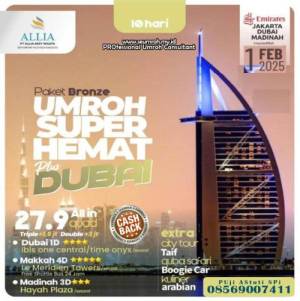 Umroh Hemat Plus Dubai Februari 2025 10 Hari 35 Juta Paket Bronze