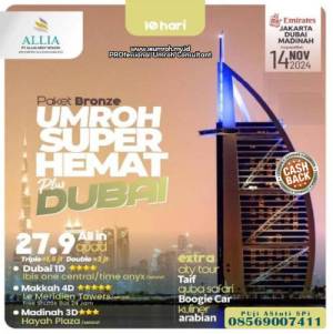 Umroh Hemat Plus Dubai November 2024 10 Hari Paket Bronze