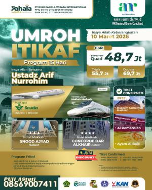 UMROH ITIKAF AKHIR RAMADHAN MARET 2026 GOLD