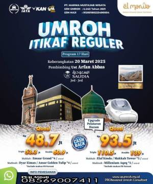 Umroh Itikaf Ramadhan 2025 Reguler Plus Thaif