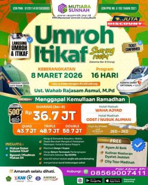 Umroh Itikaf Ramadhan 2026