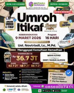 Umroh Itikaf Ramadhan Maret 2026 Program 16 hari