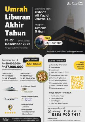 Umroh Liburan Akhir Tahun 2022