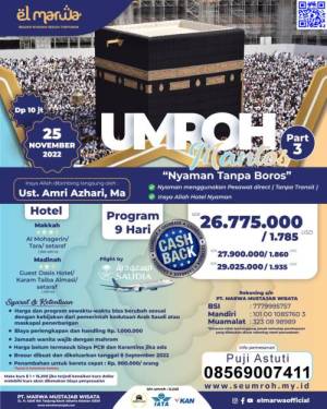 Umroh Nyaman Tanpa Boros Batch 3 November 2022