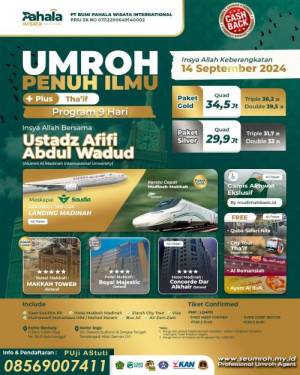 Umroh Penuh Ilmu Plus Thaif 14 September 2024