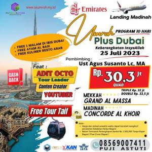 Umroh Plus Dubai 25 Juli 2023