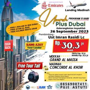 Umroh Plus Dubai 26 September 2023