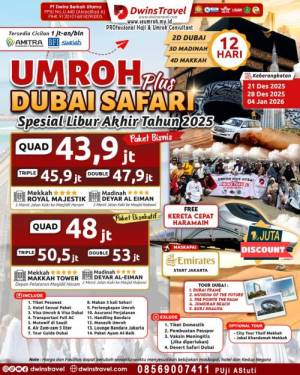 UMROH PLUS DUBAI DESEMBER 2025 SAFARI 12 HARI