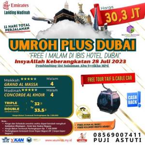 Umroh Plus Dubai Juli 2023