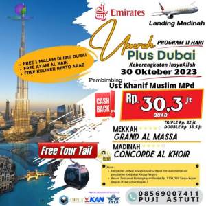 Umroh Plus Dubai Oktober 2023