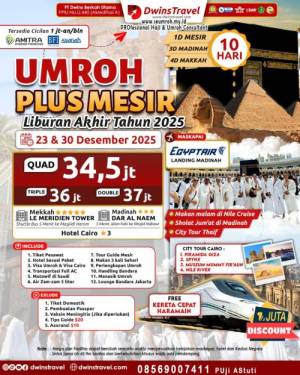 UMROH PLUS MESIR DESEMBER 2025 10 HARI