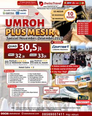 UMROH PLUS MESIR NOVEMBER 2025 SPESIAL 10 HARI