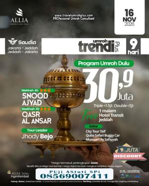 Umroh Plus Taif November 2026 Harga 30 Jutaan 9 Hari