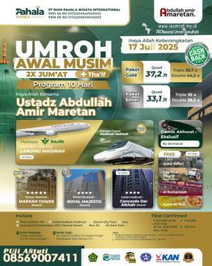 Umroh Plus Thaif 2x Jumat Juli 2025 dari Jakarta