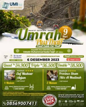 Umroh Plus Thaif 6 Desember 2023