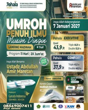 Umroh Plus Thaif Awal Tahun Januari 2027 Comfort