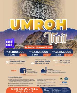 Umroh Plus Thaif Februari 2023